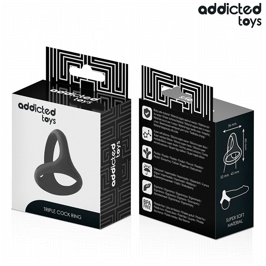 ADDICTED TOYS - ANILLO TRIPLE GRUESO PARA EL PENE - Kanerotika SL