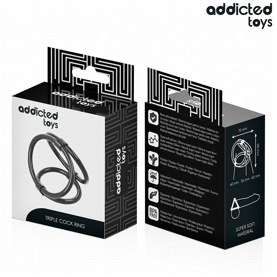ADDICTED TOYS - TRIPLE PENIS RING - Kanerotika SL