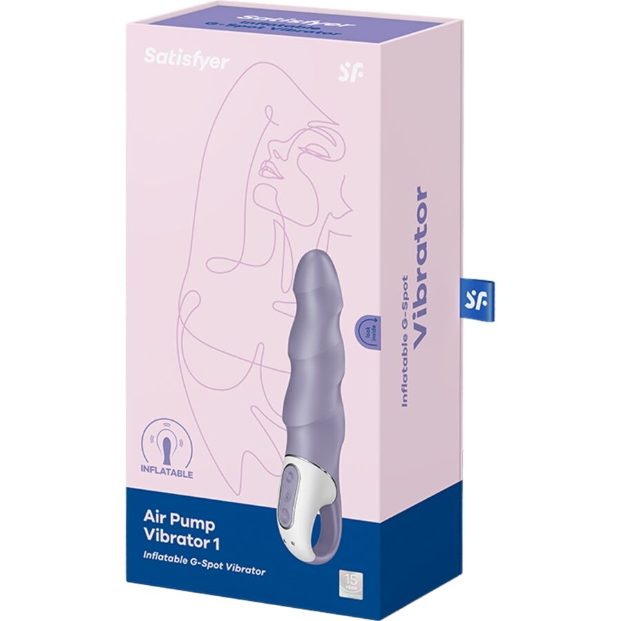 SATISFYER - AIR PUMP VIBRATOR 1 VIBRADOR G-SPOT INFLABLE MORADO - Kanerotika SL