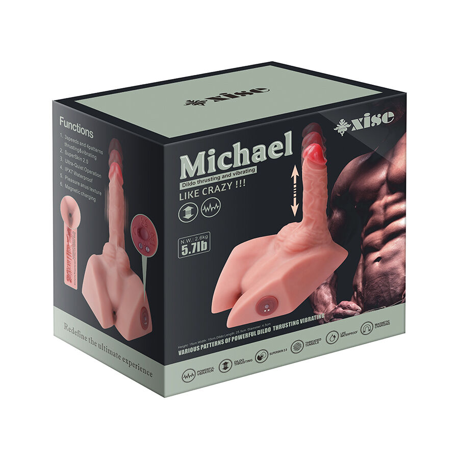 XISE - MICHAEL MASTURBADOR DILDO Y ANO REALÍSTICO CON THRUSTING 15 CM - Kanerotika SL