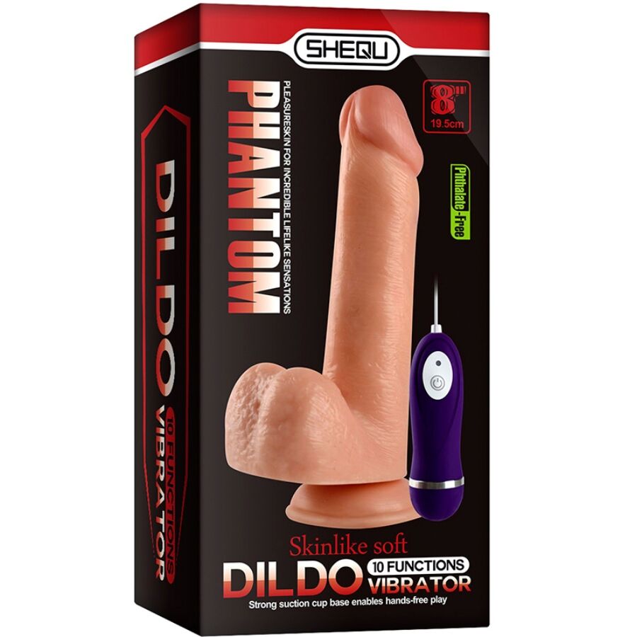 SHEQU - ADAM VIBRATOR DILDO WITH REMOTE CONTROL 21 CM - Kanerotika SL
