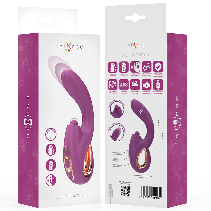 INTENSE - LALI MULTIFUNCTION G-SPOT VIBRATOR TAPPING & THRUST & VIBRATION PURPLE - Kanerotika SL