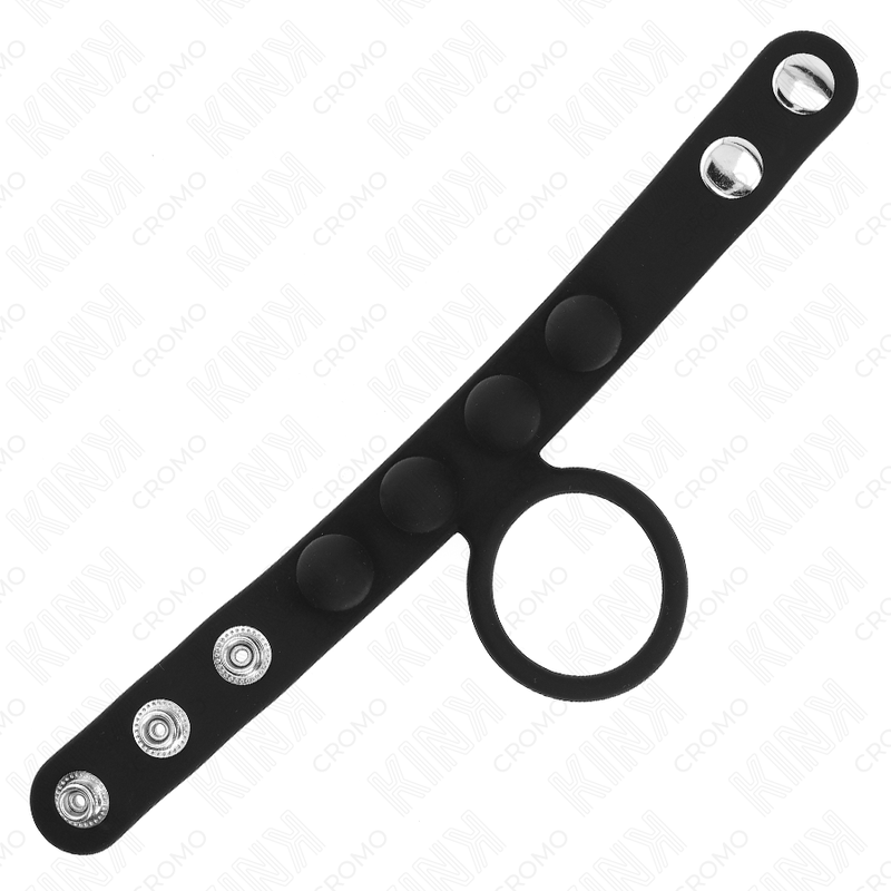 KINK - LEATHER PENIS RING 3.5 CM WITH PRESSURE CLOSURE 23 X 2 CM - Kanerotika SL