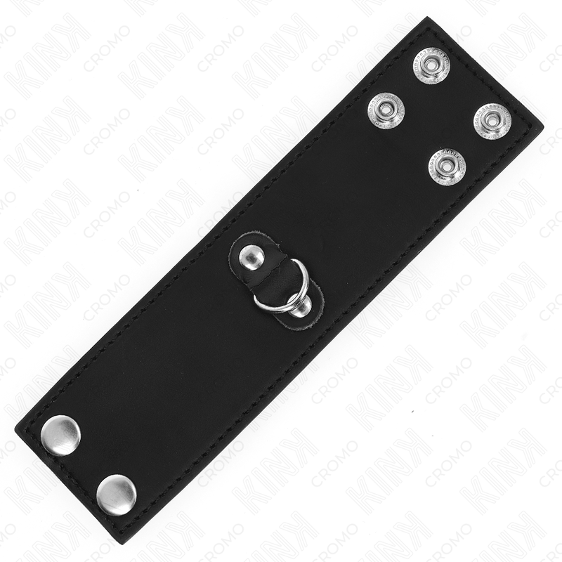 KINK - LEATHER PENIS RING WITH PRESSURE CLOSURE 18 X 5 CM - Kanerotika SL