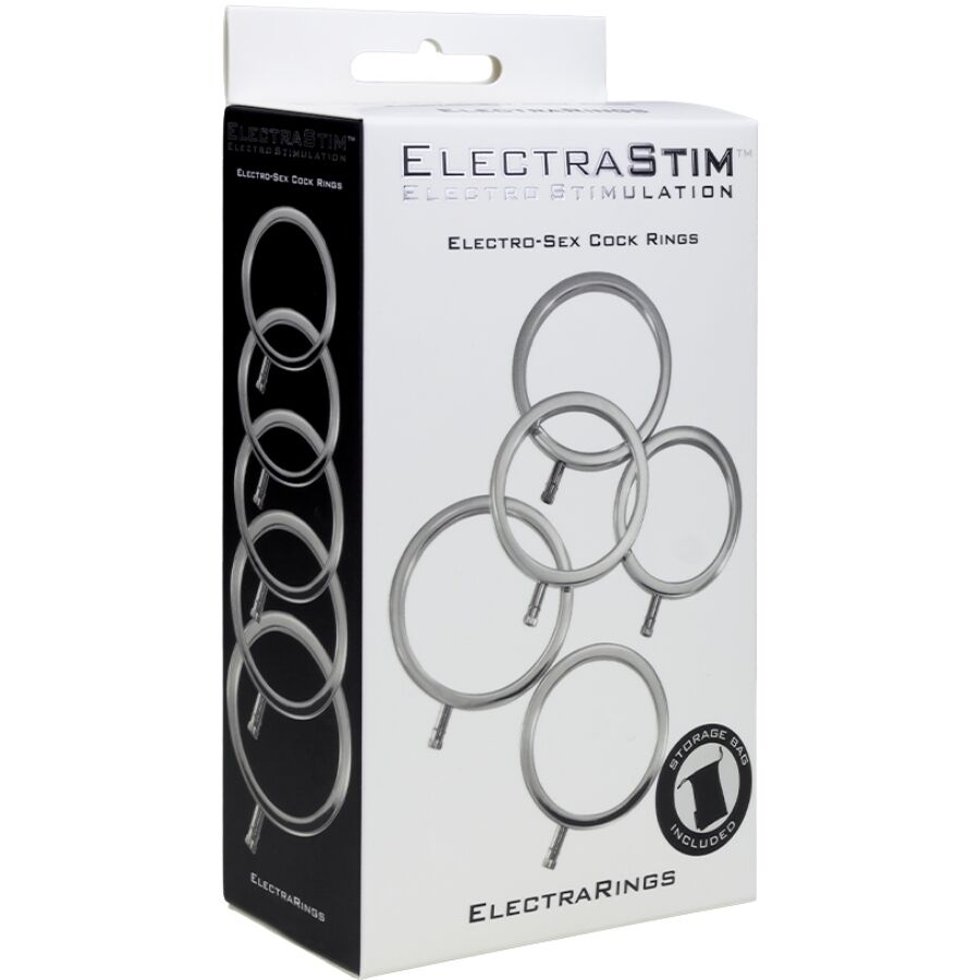 ELECTRASTIM - ELECTRARINGS METAL PENIS RINGS PACK OF 5 - Kanerotika SL