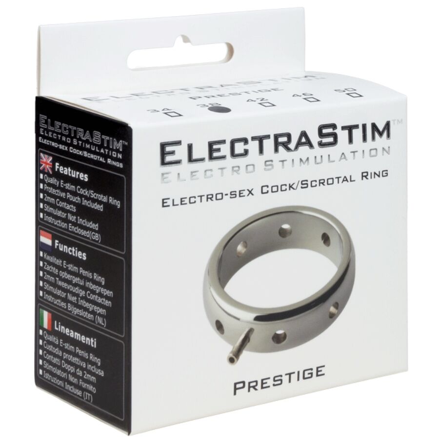 ELECTRASTIM - PRESTIGE ELECTROMAGNETIC METAL PENIS RING 50 MM - Kanerotika SL