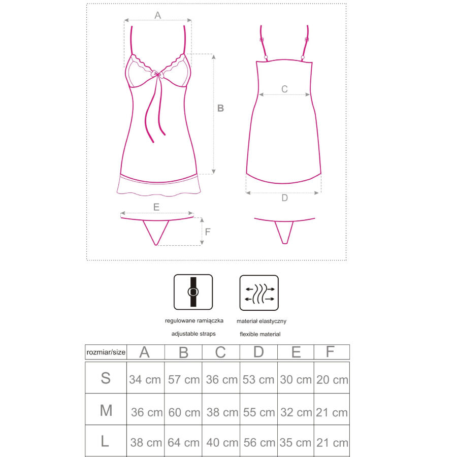 LIVCO CORSETTI FASHION - LUISE 1710 BABYDOLL + TANGA NEGRO S - Kanerotika SL