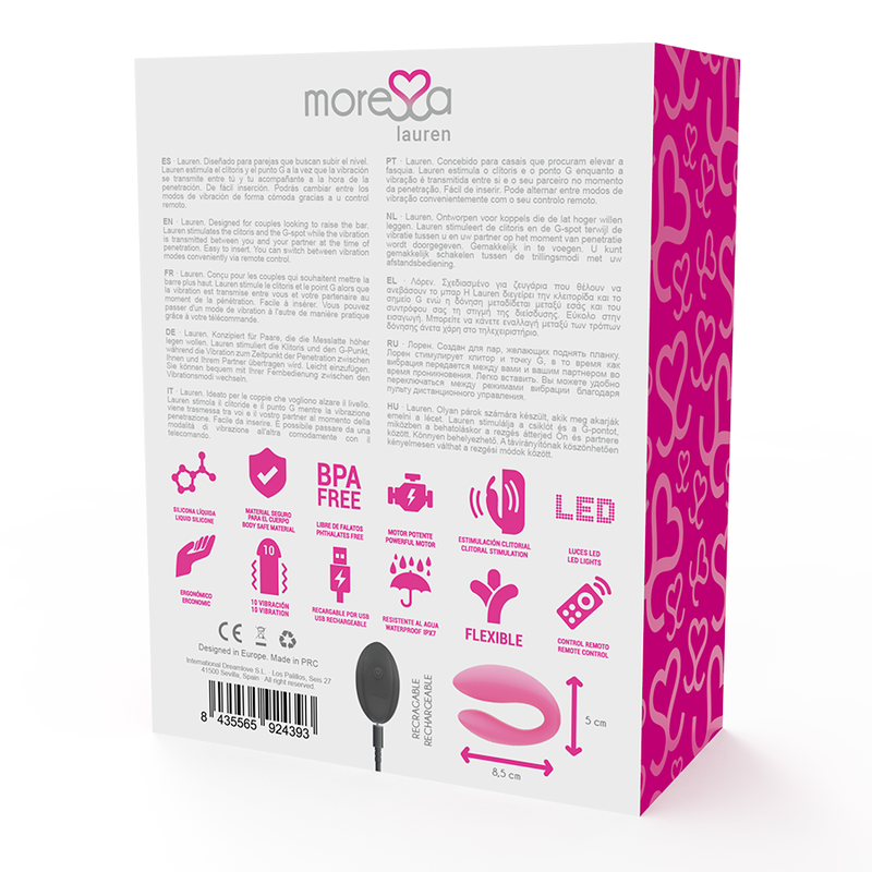MORESSA - LAUREN CONTROL REMOTO ESTIMULADOR PARA PAREJAS - Kanerotika SL