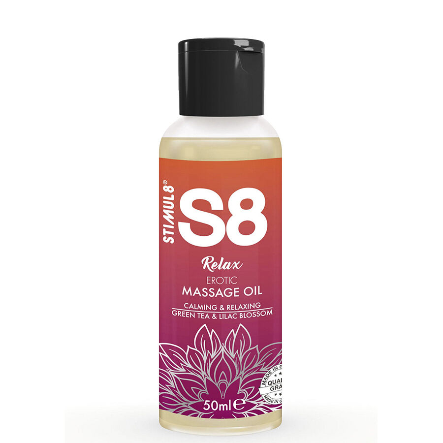 STIMUL8 - S8 RELAX ACEITE DE MASAJE ERÓTICO TÉ VERDE 50 ML - Kanerotika SL