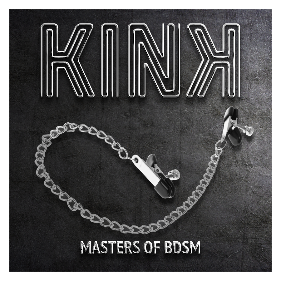 KINK - FLAT CHAIN NIPPLE CLAMPS SILVER 34 CM - Kanerotika SL