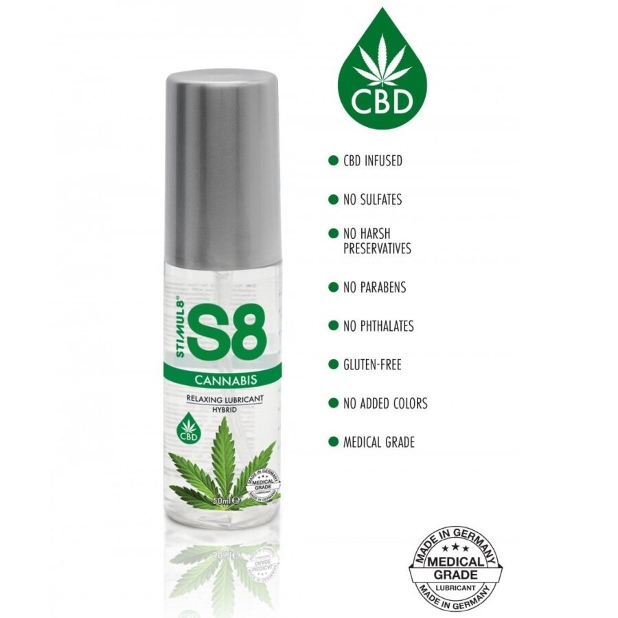 STIMUL8 - S8 LUBRICANTE HÍBRIDO CANNABIS 50 ML - Kanerotika SL