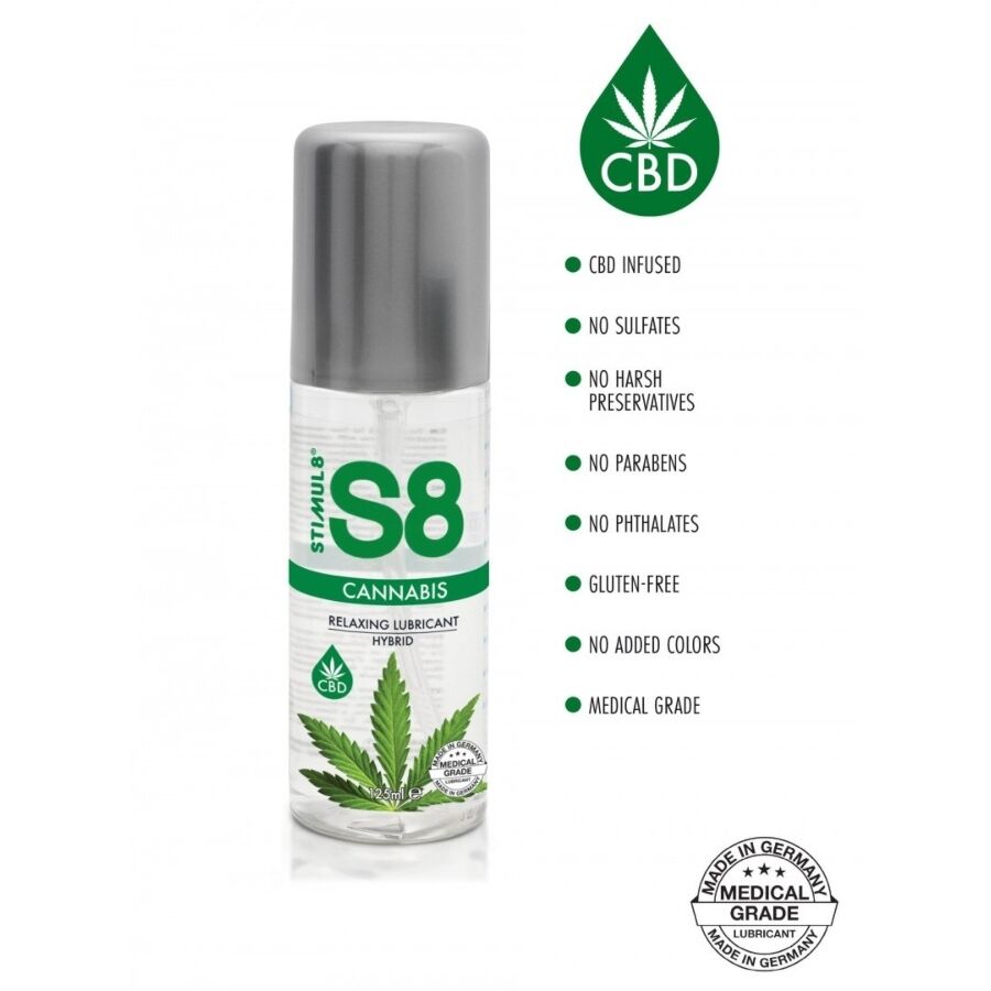 STIMUL8 - S8 LUBRICANTE HÍBRIDO CANNABIS 125 ML - Kanerotika SL