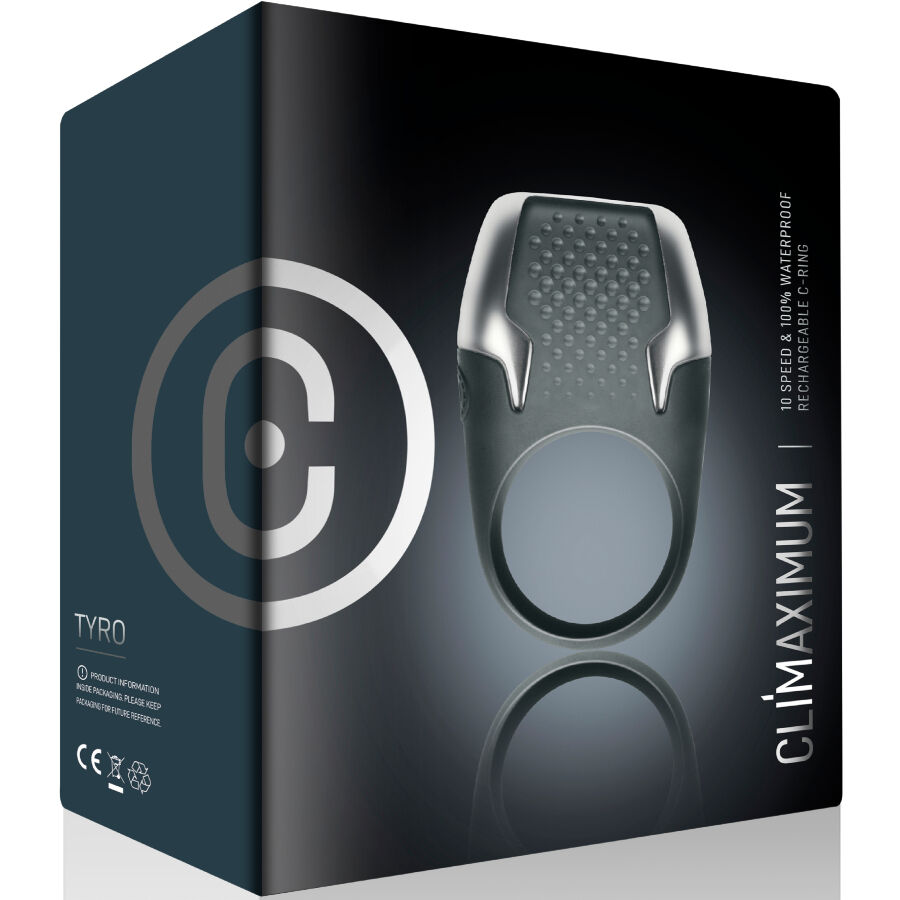 CLIMAXIMUM - TYRO VIBRATING COCK RING WITH LED LIGHTS - Kanerotika SL