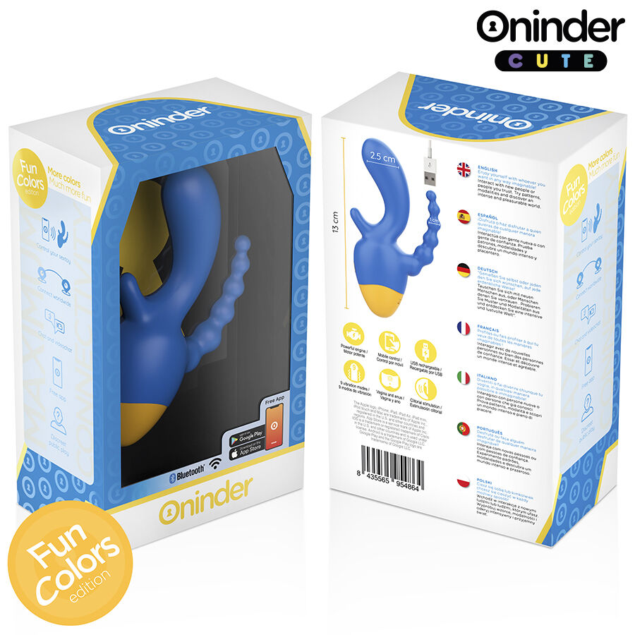 ONINDER CUTE - LOVE 3 SOME TRIPLE VIBRATOR - FREE WORLDWIDE APP - Kanerotika SL