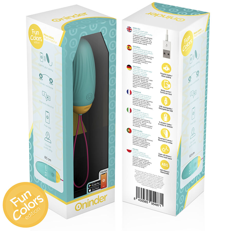 ONINDER CUTE - LOVE PLEASURE VIBRATING EGG - ROTATING SILICONE GEMS - FREE GLOBAL APP - Kanerotika SL