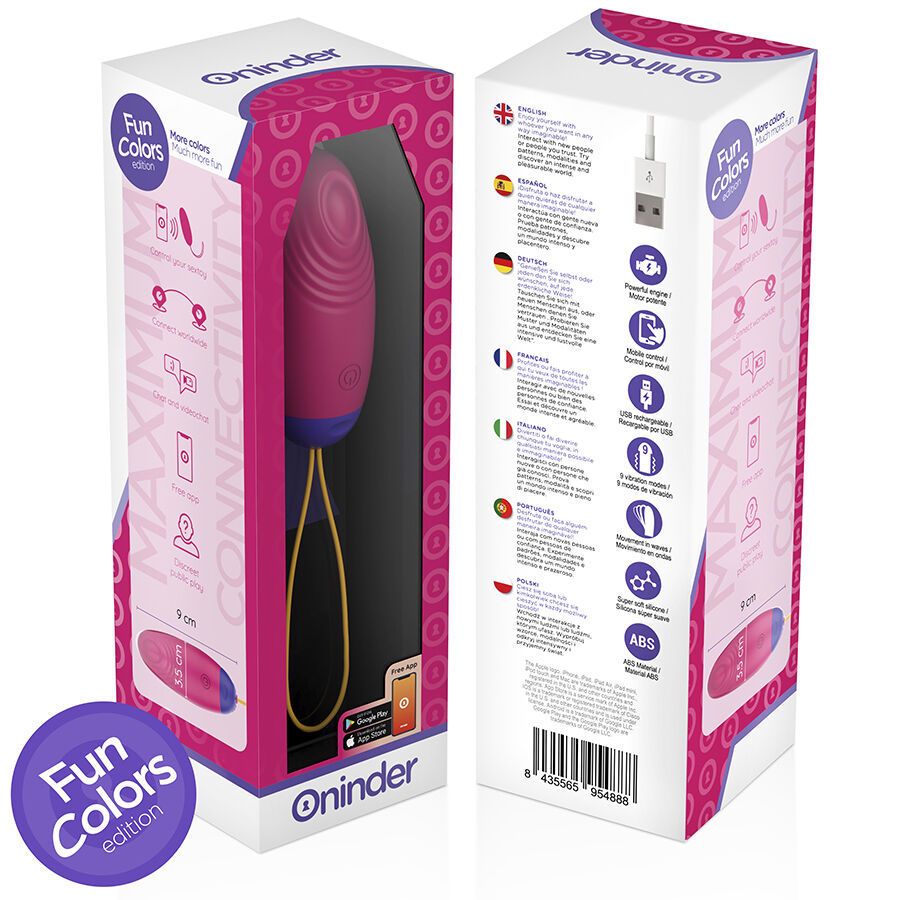 ONINDER CUTE - LOVE PLEASURE VIBRO-WAVE TAPPING SILICONE EGG - FREE GLOBAL APP - Kanerotika SL