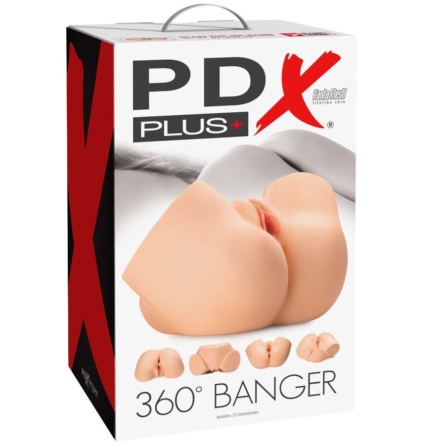 PDX PLUS - 360 BANGER REALISTIC ANAL AND VAGINA MASTURBATOR - Kanerotika SL