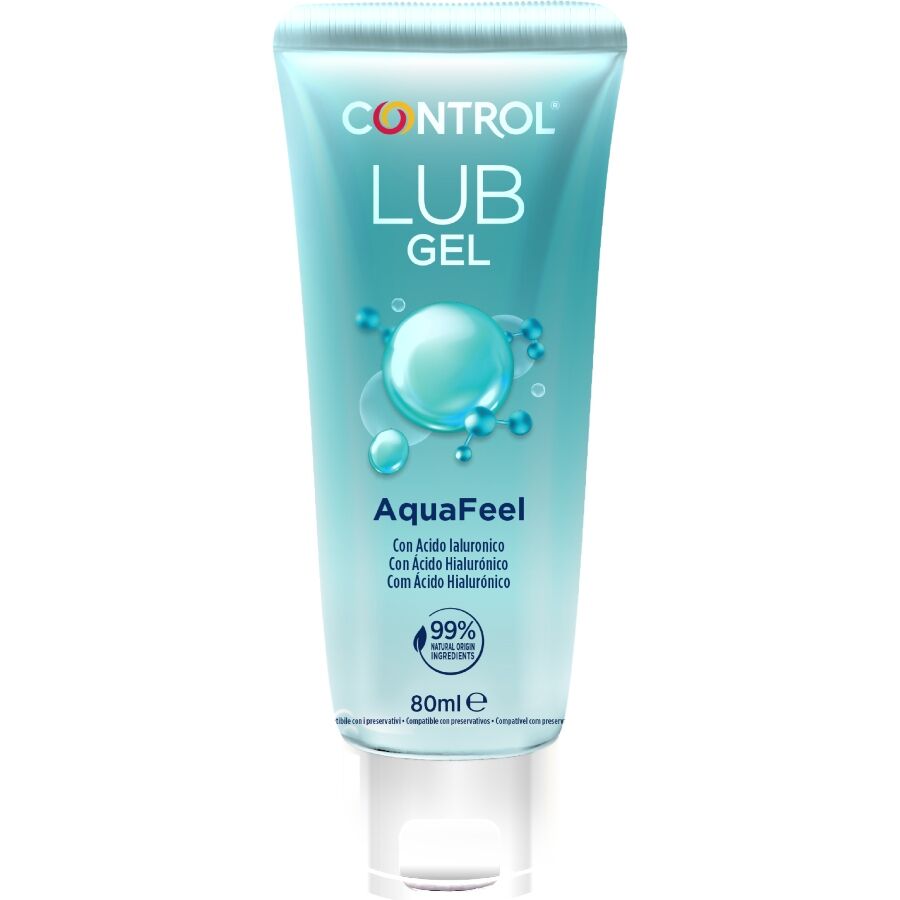 CONTROL - AQUAFEEL LUBRICANTE CON ÁCIDO HIALURÓNICO 80 ML - Kanerotika SL