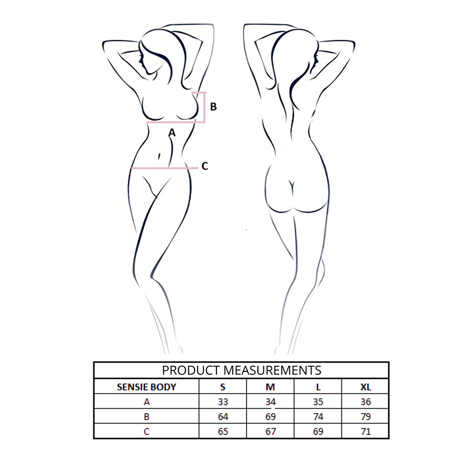 PASSION - SENSIE BODY BLACK L/XL - Kanerotika SL