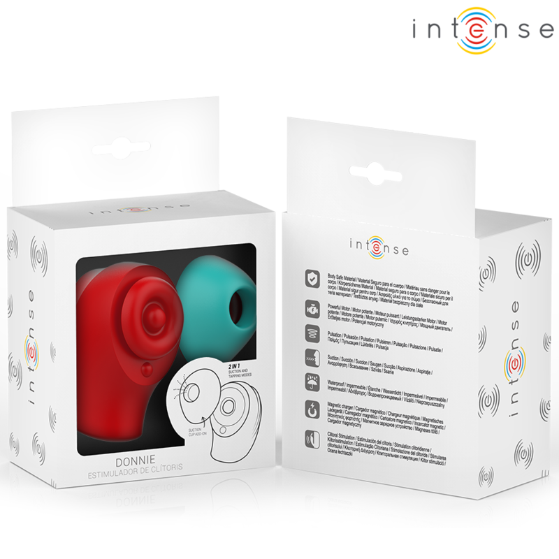 INTENSE - DONNIE CLITORAL STIMULATOR RED/GREEN - Kanerotika SL
