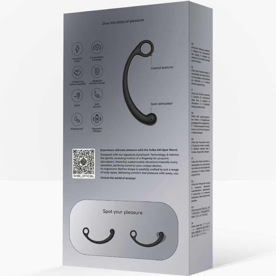 SNAIL VIBE - AXI VIBRATING MASSAGE WAND BLACK - Kanerotika SL