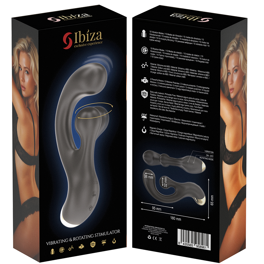 IBIZA -VIBRADOR PUNTO G Y ESTIMULADOR ROTATORIO - Kanerotika SL