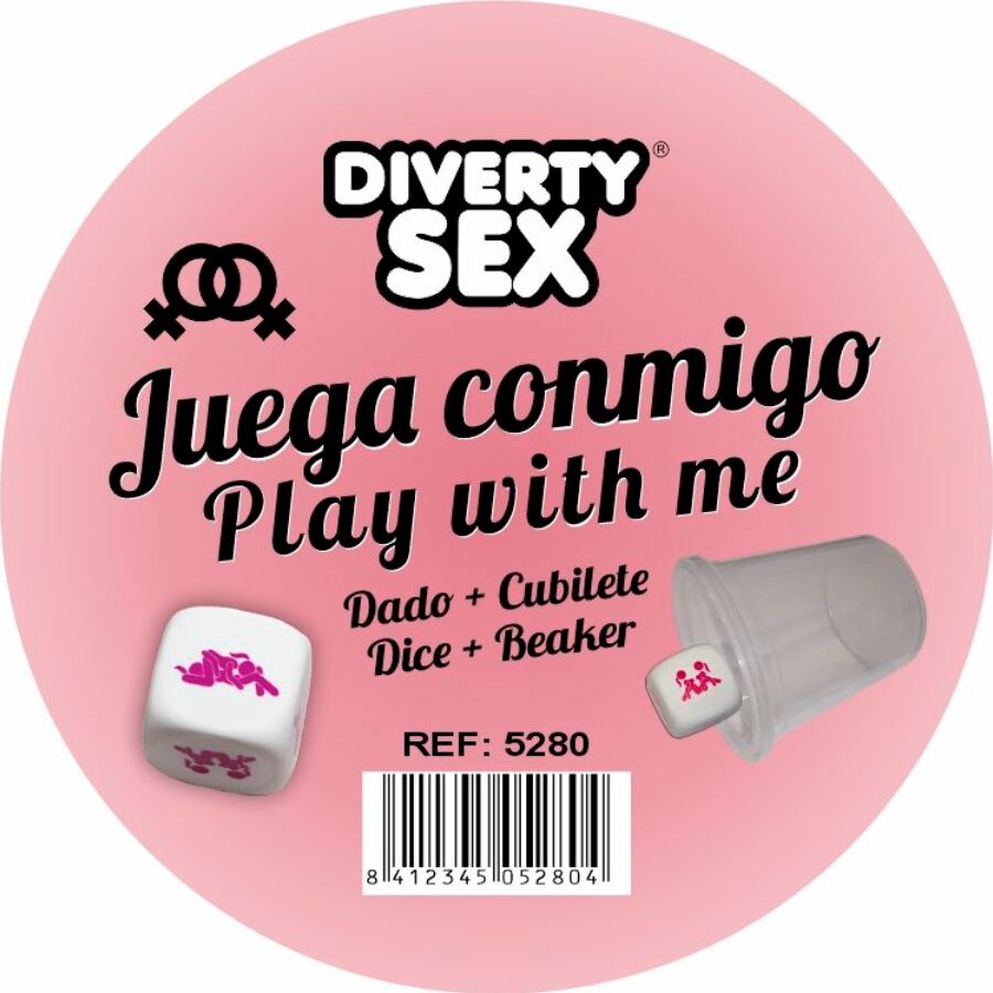 DIABLO PICANTE - DADO DURO BLANCO POSTURAS CHICAS CON CUBILETE - Kanerotika SL