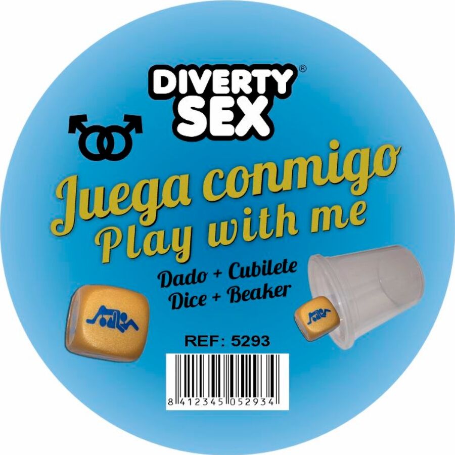 DIABLO PICANTE - DADO DURO DORADO POSTURAS CHICOS CON CUBILETE - Kanerotika SL