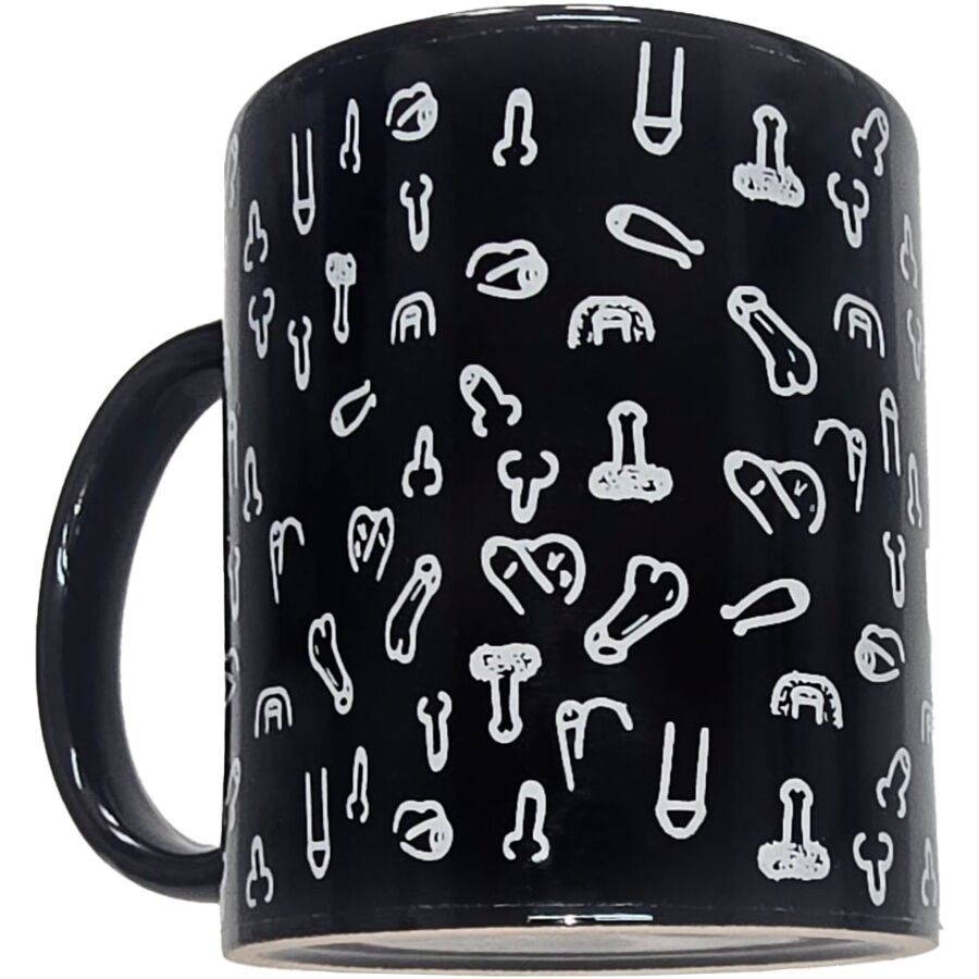 DIABLO PICANTE - TAZA NEGRA PENES 370 ML - Kanerotika SL