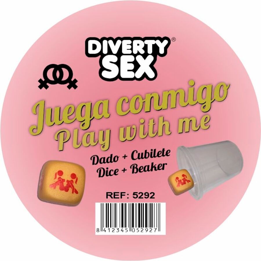 DIABLO PICANTE - DADO DURO DORADO POSTURAS CHICAS CON CUBILETE - Kanerotika SL