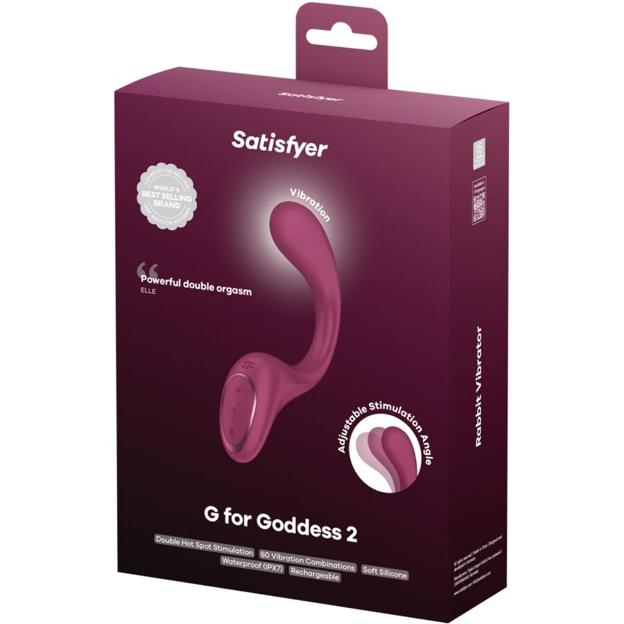 SATISFYER - G FOR GODDESS 2 RABBIT VIBRATOR BOTTLE BORDEAUX - Kanerotika SL