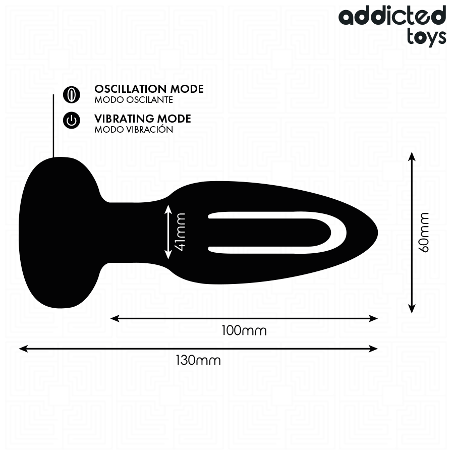ADDICTED TOYS - ANAL PLUG WITH VIBRATING TONGUE AND REMOTE CONTROL - Kanerotika SL