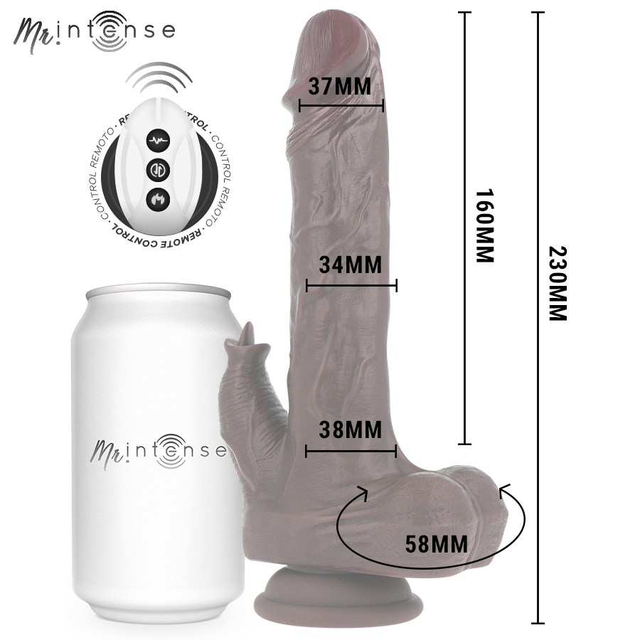 MR INTENSE - MORGAN REALISTIC MULTIFUNCTION DOLL WITH VIBRATION AND UP AND DOWN REMOTE CONTROL 23 CM -O- 3.5 CM - Kanerotika SL