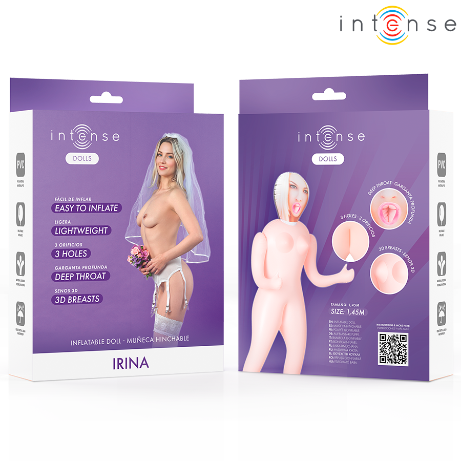 INTENSE DOLLS - IRINA INFLATABLE DOLL WITH THREE ORIFICES - Kanerotika SL