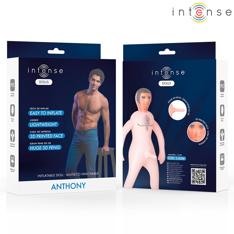 INTENSE DOLLS - ANTHONY INFLATABLE DOLL WITH 3D PENIS - Kanerotika SL
