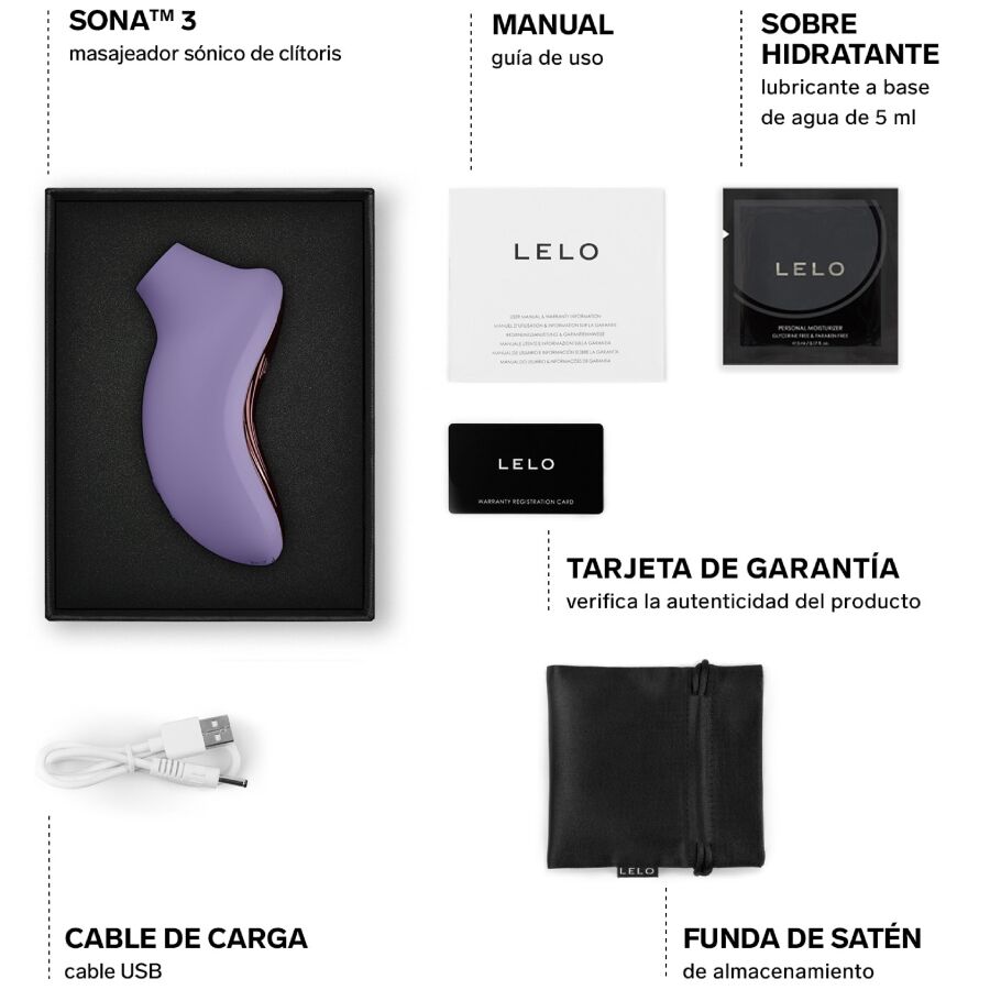 LELO - SONA 3 SONIC CLITORAL MASSAGER VIOLET DUSK - Kanerotika SL