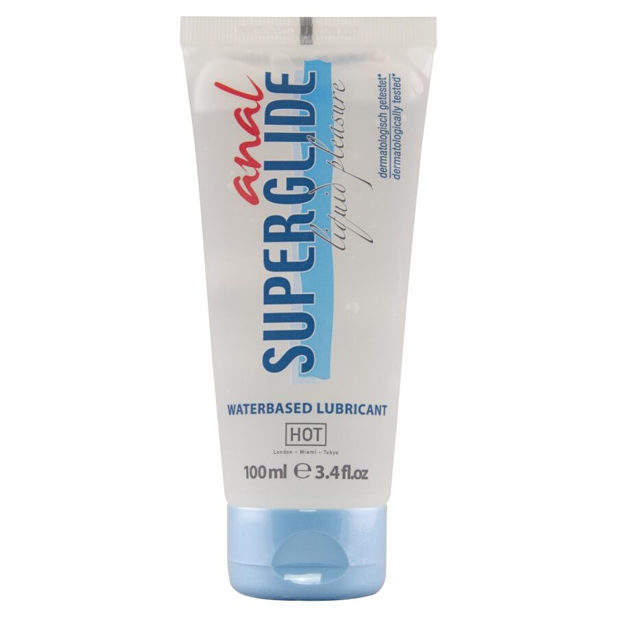HOT - ANAL SUPERGLIDE LIQUID PLEASURE LUBRICANTE ANAL BASE AGUA 100 ML - Kanerotika SL
