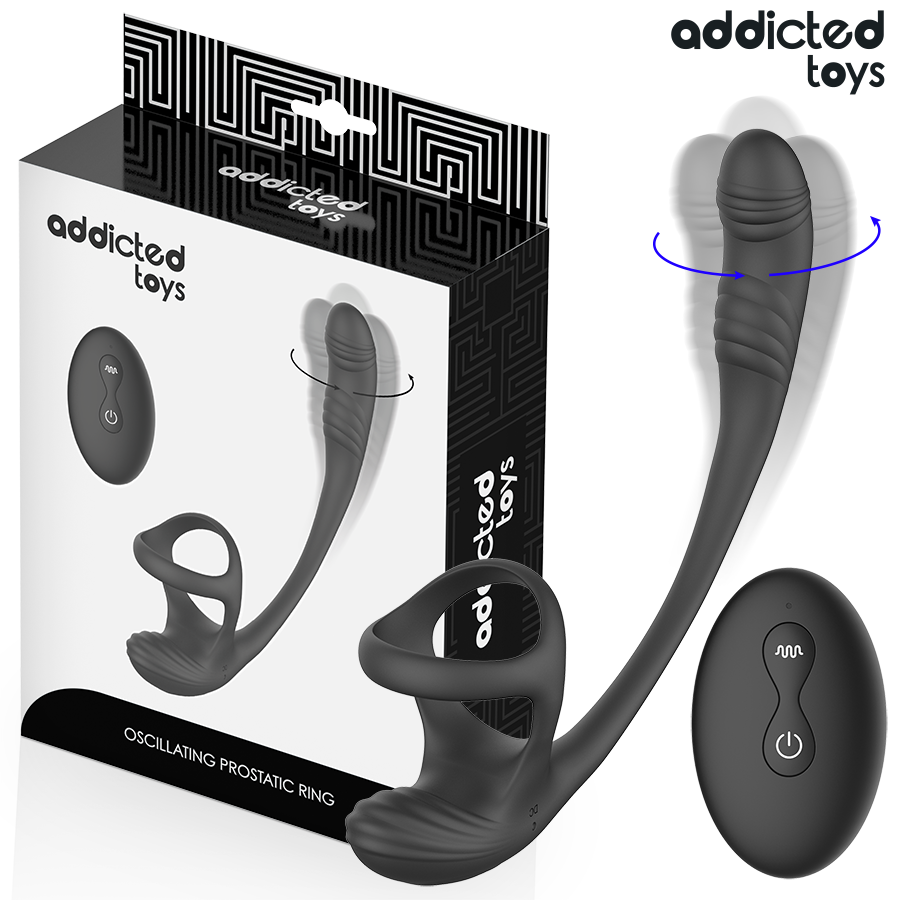 ADDICTED TOYS - PLUG ANAL VIBRACIÓN Y WAVING 360º Y ESTIMULADOR TESTÍCULOS - Kanerotika SL