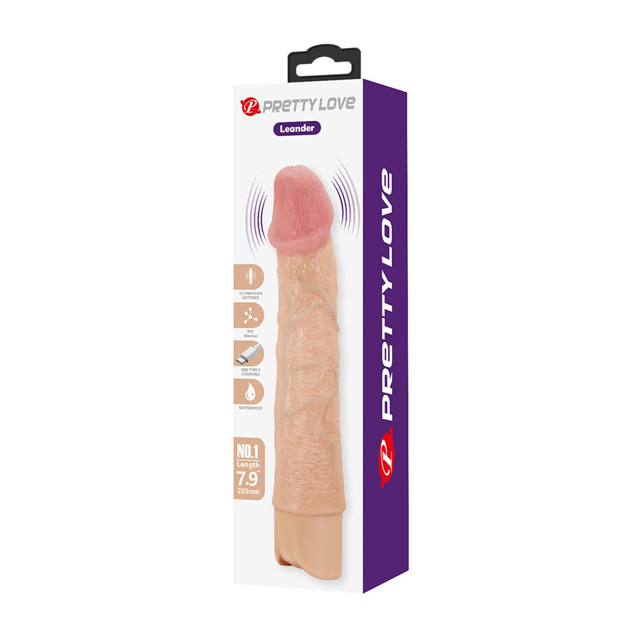 PRETTY LOVE - LEANDER VIBRADOR REALÍSTICO FLEXIBLE - Kanerotika SL