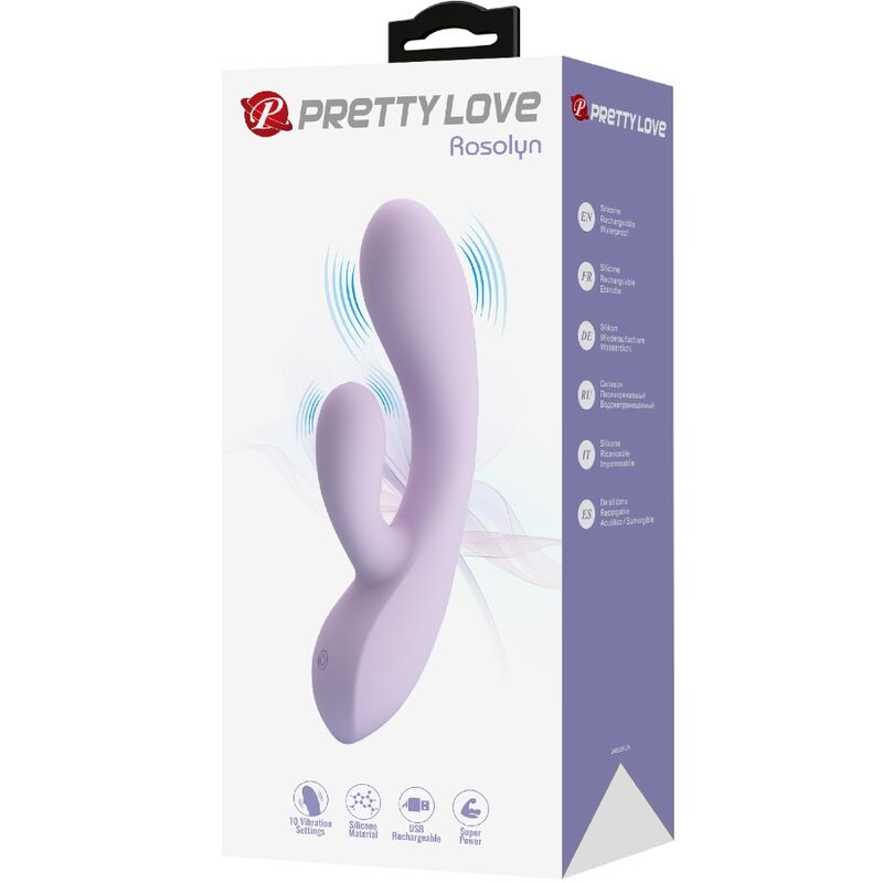 PRETTY LOVE - ROSOLYN VIBRADOR RABBIT 10 VIBRACIONES MORADO - Kanerotika SL