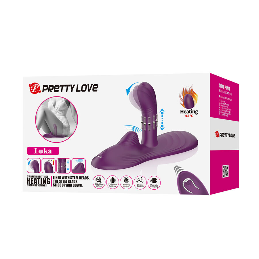 PRETTY LOVE - LUKA SIT-DOWN VIBRATOR WITH HEAT EFFECT AND REMOTE CONTROL - Kanerotika SL