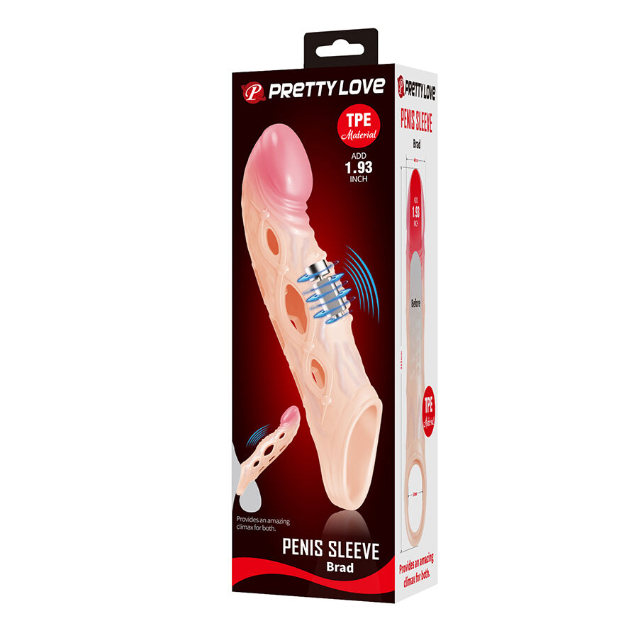 PRETTY LOVE - BRAD VIBRATING PENIS SLEEVE - Kanerotika SL