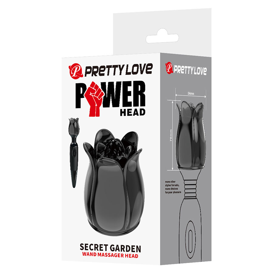 PRETTY LOVE - SECRET GARDEN BLACK MASSAGE HEAD - Kanerotika SL