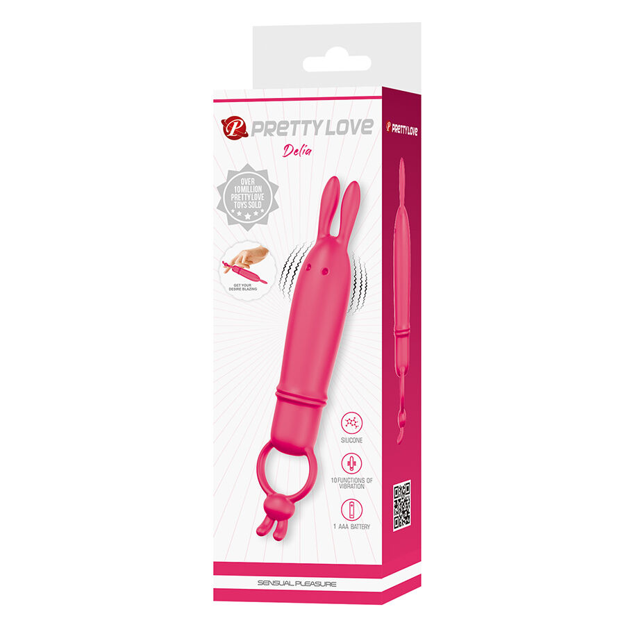 PRETTY LOVE - DELIA RABBIT VIBRATOR WITH RESISTANCE RING - Kanerotika SL