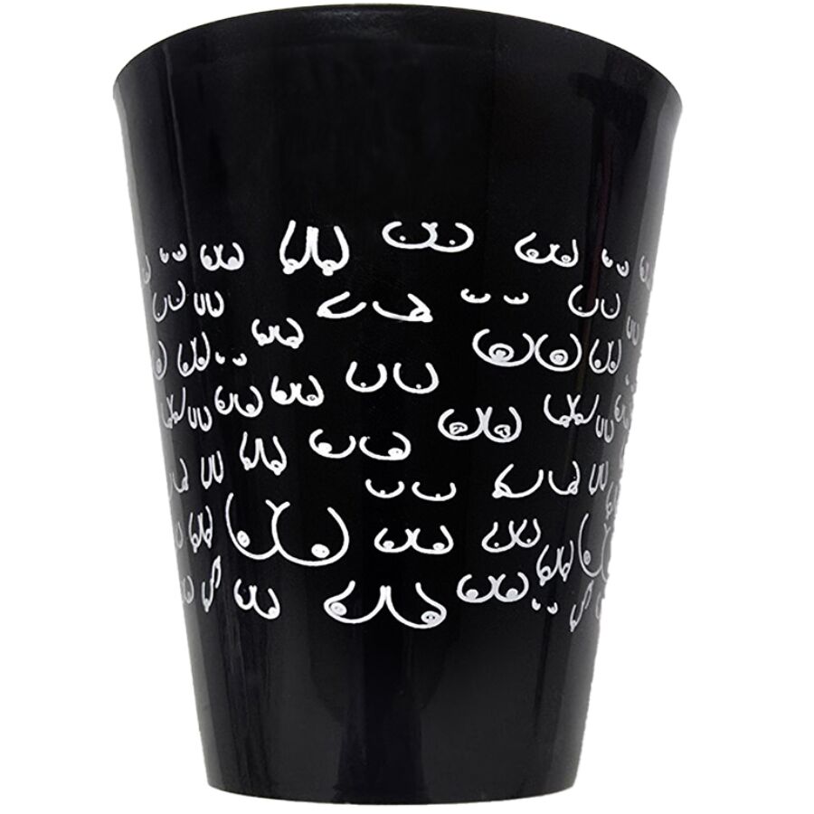 DIABLO PICANTE - BLACK CUP 500 ML WITH WHITE BOOBS - Kanerotika SL