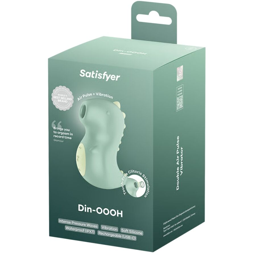 SATISFYER - DIN-OOOH VIBRATOR & AIR PULSE STIMULATOR - Kanerotika SL