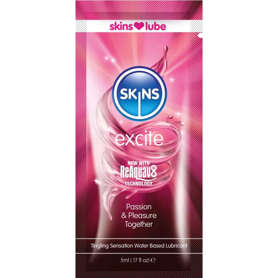 SKINS - EXCITE LUBRICANTE BASE DE AGUA MONODOSIS 5 ML - Kanerotika SL
