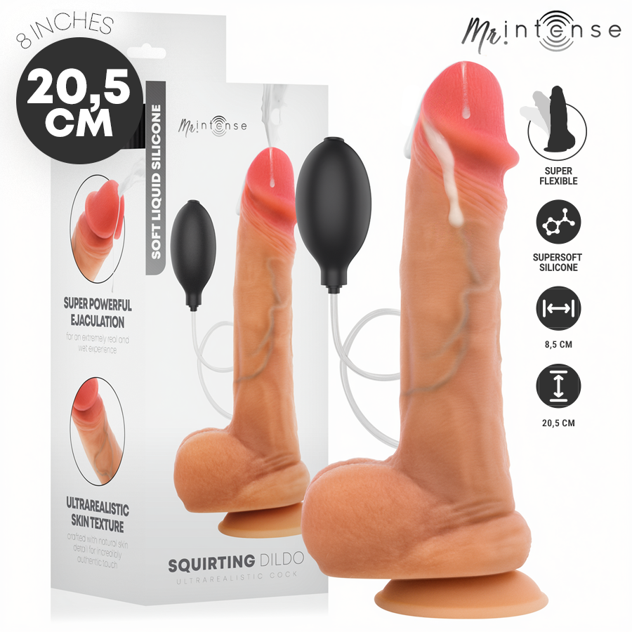 MR INTENSE - DANNY DILDO EYACULADOR SILICONA 20.5 CM -Ø- 4 CM - Kanerotika SL