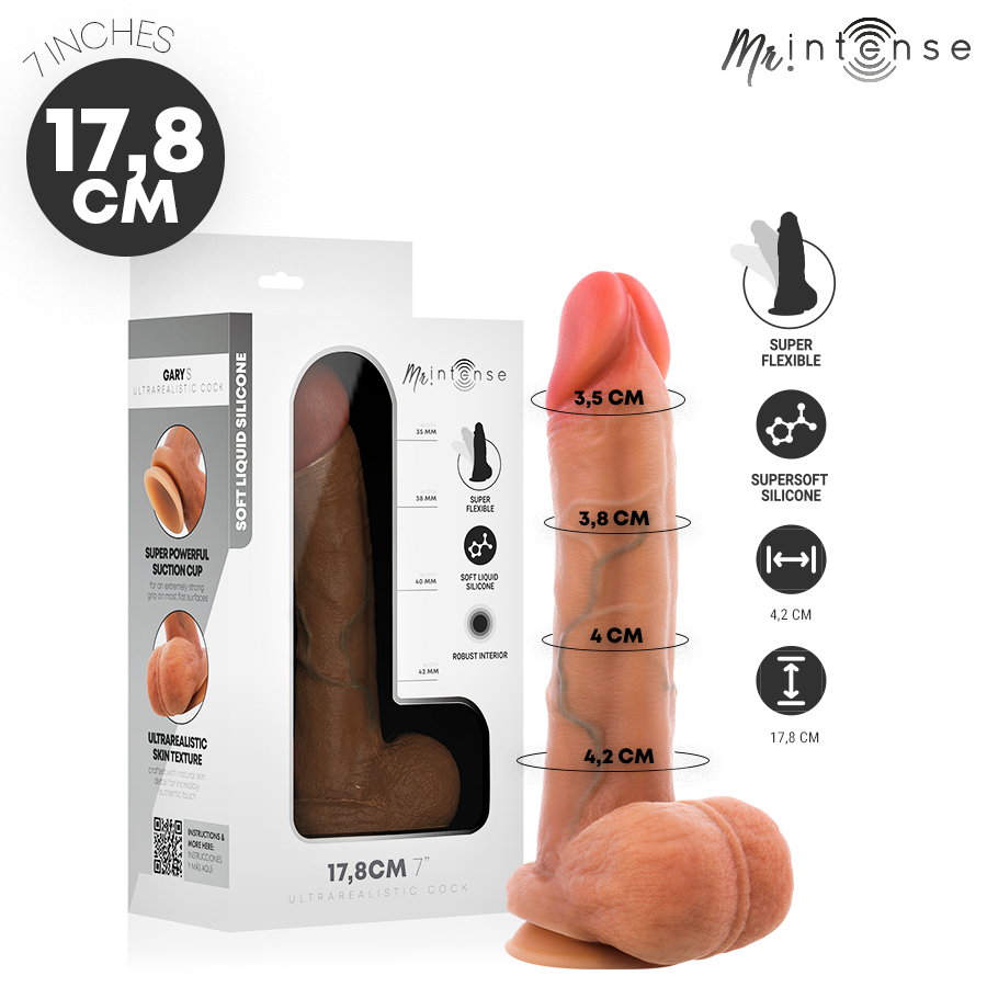 MR INTENSE - GARY S DILDO SILICONA 17.8 CM -Ø- 4.2 CM - Kanerotika SL