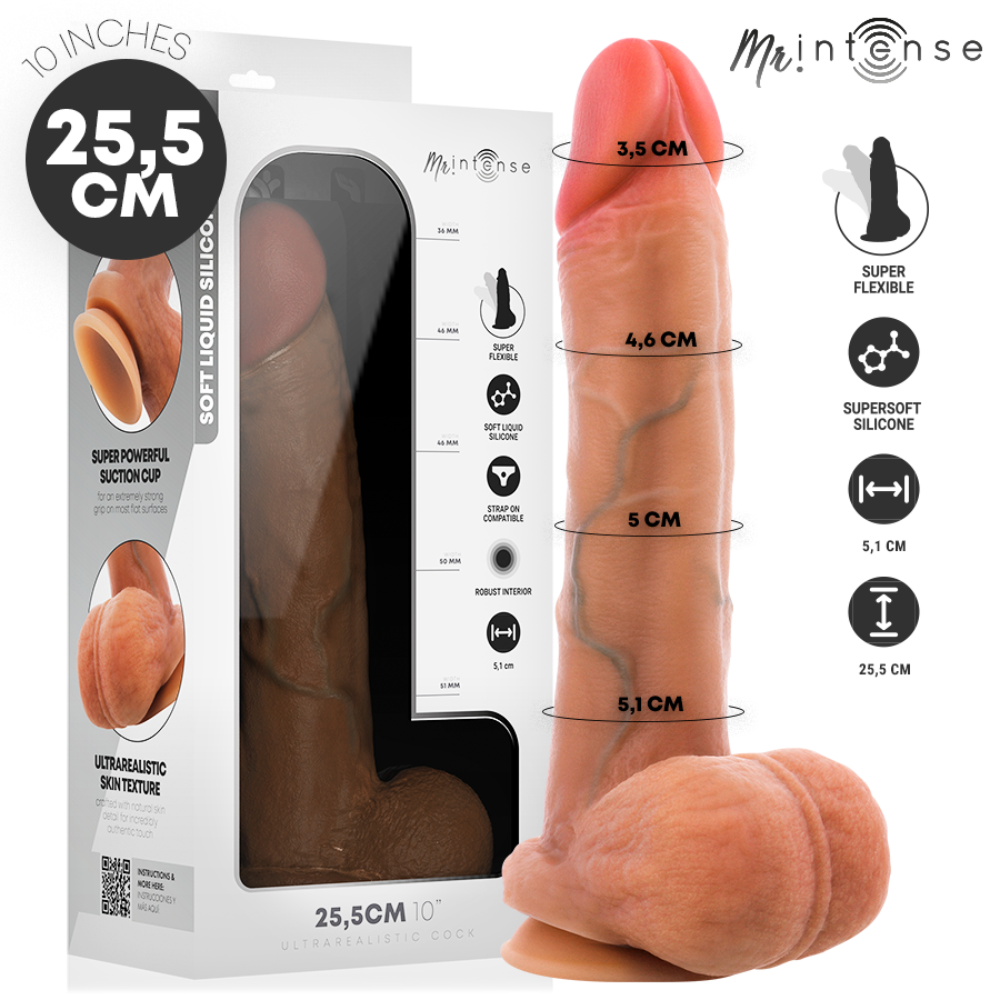 MR INTENSE - GARY XL DILDO SILICONA 25.5 CM -Ø- 5.1 CM - Kanerotika SL